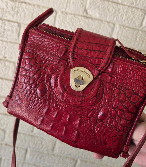 Brahmin Handbags - Brahmin Red Mojito Melbourne Croc Embossed Crossbody Original Papers & Price tag
